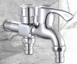 <span class=keywords><strong>Robinet</strong></span> de <span class=keywords><strong>machine</strong></span> à <span class=keywords><strong>laver</strong></span> moderne en laiton, à double commande, avec une sortie eau et une demi-prise, double usage, installation facile - Product Image 4