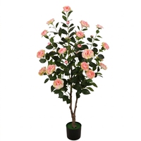 Fleurs décoratives, couronnes et plantes artificielles, faux camélias, bonsaïs en tissu, arbres artificiels, accessoires de décoration pour bar et maison