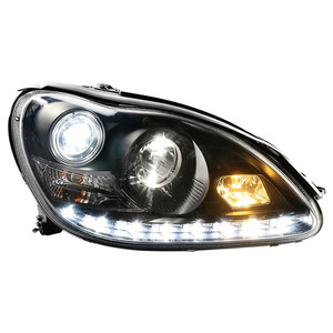 ไฟหน้าแบบ Light Emitting Diode สำหรับรถยนต์ W220 <span class=keywords><strong>ปี</strong></span> 2002 <span class=keywords><strong>2003</strong></span> 2004 2005 รุ่น <span class=keywords><strong>S280</strong></span> S320 S500 S600 พร้อมไฟ DRL แบบ Celestial Eye และเลนส์โปรเจคเตอร์ - Product Image 2