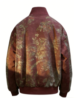 Blouson bomber vintage à fleurs et effet vieilli |   Manteau oversize de style streetwear chinois