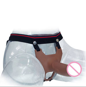 Dildo Strap-On Pria Silikon Berongga <span class=keywords><strong>Penis</strong></span> Buatan Pembesar <span class=keywords><strong>Penis</strong></span> Mainan Seks Lembut untuk Digunakan - Product Image 1