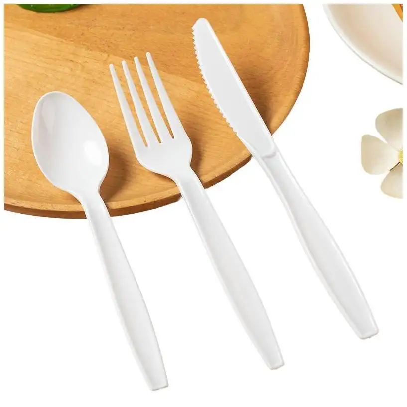 Posate monouso stoviglie posate oro wedding Food-Use Party forniture cucchiaio coltello posate Set di posate tailandese di alta qualità