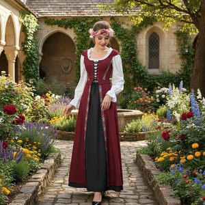 Vestido Renacentista Stadget para Mujer, Disfraz Medieval, Vestido de Corte Victoriano, Vestido de Reina, Princesa, Campesina - Product Image 3