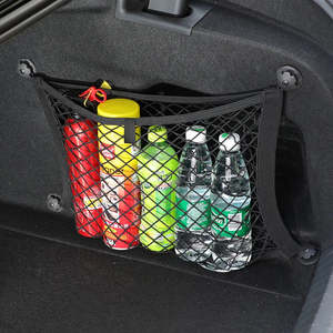 Proveedor de fábrica: Red de almacenamiento trasera para maletero de coche, bolsillo de malla elástica, organizador adhesivo de pared, bolsa de almacenamiento. - Product Image 3