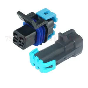 12160825 Auto 4 Way Male Automobile Sensor Connector Electronic Fuel Pump Plug With Wires