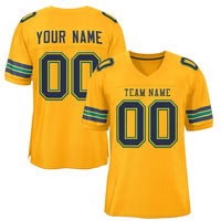 Jersey Flag Football Pola Grafiti dengan Nomor dan Nama Kustom untuk Wanita dan Hadiah Ulang Tahun
