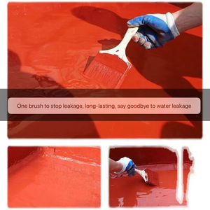 <span class=keywords><strong>Peinture</strong></span> imperméable en caoutchouc <span class=keywords><strong>rouge</strong></span> Revêtement d'étanchéité résistant aux fissures hautement élastique pour toit en béton - Product Image 5