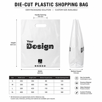 Sacs de courses en plastique découpés sur mesure, résistants, imprimés, OEM/ODM, pour magasins de vêtements et supermarchés – Solution professionnelle personnalisée