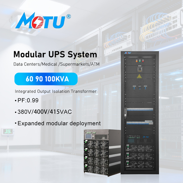 OEM Modular Deployment UPS System 60KVA-120KVA Each Module 30KVA 50KVA Single-Phase Online Easy UPS