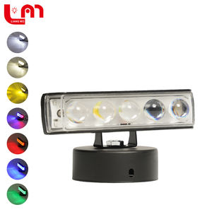 Feux de <span class=keywords><strong>moto</strong></span> à trois côtés courts de 25 W, 5 billes, aluminium, 12-80 V, lampe antibrouillard flash, lumière stroboscopique LED pour <span class=keywords><strong>moto</strong></span>, VTT, 4x4, voiture - Product Image 1