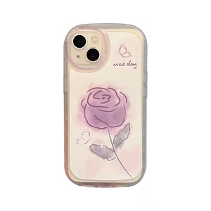 <span class=keywords><strong>Funda</strong></span> transparente de tpu <span class=keywords><strong>con</strong></span> flor púrpura para móvil, carcasa de batería para samsung s9 plus, xiaomi mi note 10/note 10 pro - Product Image 1
