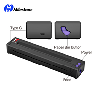 MHT-P19 10% Penjualan Terlaris Tanpa Tinta Portabel A4 Mini Printer Stencil Tato Thermal Nirkabel Mobile BT+USB 203dpi Garansi 1 Tahun