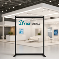 YTSF-J1 Mampara de Seguridad Modular Transparente de Acrílico para Piso, 4mm de Grosor, Desmontable, Estilo Art Deco para Deportes