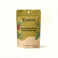Yyanst Café Énergisant Quotidien à Base de Plantes 10g*10 Sachets en Doypack Refermable Boisson Instantanée Bien-être Naturel à Base de Plantes
