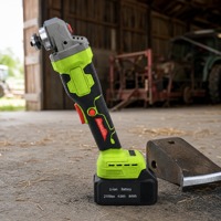 Meuleuse d'angle industrielle sans fil sans balais avec interrupteur à glissière pour applications de découpe de quais en béton en chantier naval