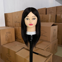 Tête d'entraînement en cheveux naturels de 10 à 18 pouces pour la pratique répétée du décoloration et de la coloration, mannequin durable pour les étudiants en coiffure