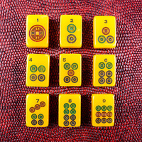 Rareté : Ensemble de Mahjong Dragon 166 tuiles, Premium, Fait main, Gravé en profondeur, Imprimé UV, Écologique, Portable, Durable, pour 4 joueurs, en Peau de serpent