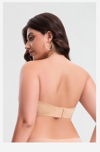 Sujetador sin costuras Zoyiame al por mayor con aros, copa 3/4, push-up, tallas grandes, sin tirantes, minimizador para bustos grandes, con tirantes extraíbles - Product Image 4