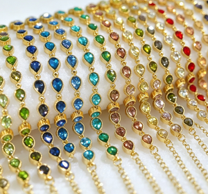 18K Gold Plated Waterproof Stainless Steel Multicolor Zircon Tassel <b>Bracelet</b> Women Daily Wedding Party Wholesale Fashion Jewelry - Product Image 3