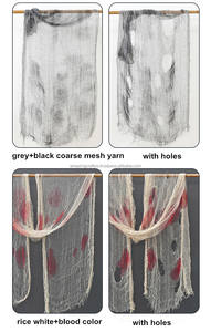 Halloween gris negro 30x90 pulgadas tela espeluznante para fiesta al aire libre e interior y decoraciones para casas embrujadas - Product Image 6