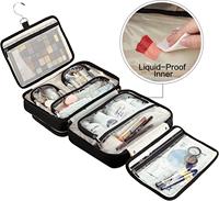 Trousse de toilette pliable extra large Organisateur de maquillage Organisateur de cosmétiques pour articles de toilette pour femmes