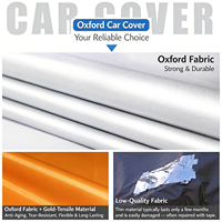 Tapis de voiture universels épais en Oxford noir, protection intégrale pour toutes les saisons, protection contre le soleil, la pluie et la grêle, protection intégrale du véhicule