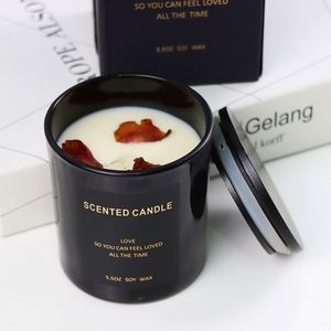 Bougies parfumées artisanales en pot pour la Saint-Valentin, senteur rose, vente chaude en usine, cadeau idéal pour la maison - Product Image 1