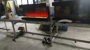 Caminetto Elettrico da Incasso in Metallo 1500W con Effetto Fiamma LED su Tre Lati, Telecomando e Termostato Regolabile, Ideale per Hotel - Product Image 3