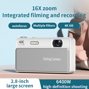 Sourcingark 4K Ultra HD Sliding Camera Compact Digital Camera with IPS Screen and CMOS Sensor for Point & <b>Shoot</b> Photography M15 - Product Image 2