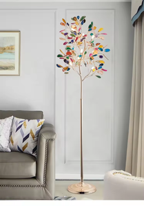 Décoration de la maison en fer coloré forme d'arbre moderne hôtel salon lampes décoratives nordique lampadaire sur pied - Product Image 3