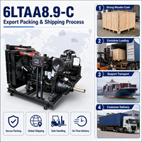 Moteur diesel SCDC CUM CUMS 300 ch 4 temps 6LTAA8.9-C300 pour équipement industriel stationnaire et pompe à eau