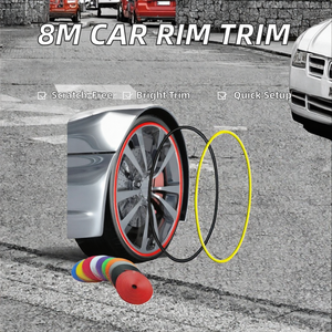 Universelle 8m Auto-Felgen-Zierleiste aus Gummi, Felgen-Dekorationsaufkleber für Autos - Product Image 2