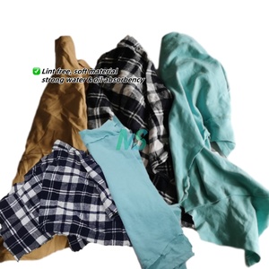 Venta al por mayor 10kg 25kg Trapos de limpieza industrial de algodón 100% de colores mezclados Trapos de camiseta de limpieza cortada - Product Image 5