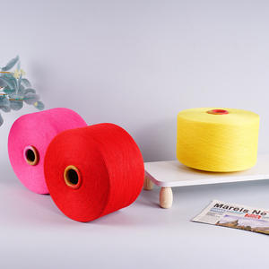 メーカーによる様々な色の梳毛ポリエステル綿混紡糸（4S-21S）漂白済みナチュラルホワイト - Product Image 2