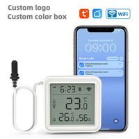 Termometro da Stanza/Refrigeratore Portatile 2-in-1 Daytech Tuya Smart in ABS, Monitoraggio Remoto tramite APP, Raggio di Rilevamento 10m, Aggiornamenti Frequenti