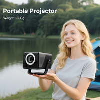 Projecteur intelligent LED HD 1080P compatible avec la lumière du jour |   Android 14 800 ANSI Lumens |   Objectif autofocus WiFi 5G portable avec stockage de 16 Go