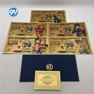 Kelin 5 Designs – Nouvelle Banque de billets numérique japonaise Evangelion Asuka EVA, imprimée et peinte, double face, en PET doré, 25e anniversaire - Product Image 6