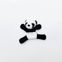 Mignon aimant de réfrigérateur 3D en forme de panda, accessoires de cuisine et décoration intérieure, souvenir personnalisable, autocollant de réfrigérateur, style peluche douce