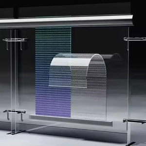 Siêu mỏng ngoài trời trong suốt nhãn dán kính cửa sổ <span class=keywords><strong>LED</strong></span> linh hoạt hiển thị <span class=keywords><strong>micro</strong></span> <span class=keywords><strong>LED</strong></span> hiển thị trong Suốt <span class=keywords><strong>LED</strong></span> hiển thị phim - Product Image 1