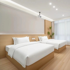 Mesita de Noche Moderna Ecológica con Tamaños Personalizables, Juego de Dormitorio de Madera para Hotel con Cabecero para Habitaciones de Hotel de 3 Estrellas - Product Image 1