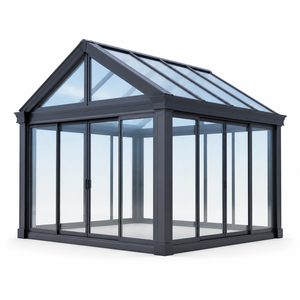 Sur Mesure Luxe Aluminium Verre Véranda Double Vitrage Étanche Extérieur <span class=keywords><strong>Solarium</strong></span> Jardin d'Hiver Maison de Verre pour Jardin - Product Image 1