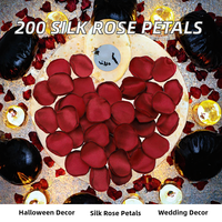 Pétales de rose artificiels en soie, pétales de fleurs en forme de rose artificielle pour mariage, fête, Saint-Valentin, décoration romantique pour allée de table