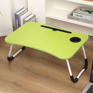 Groothandel Draagbare Opvouwbare Plastic Laptop Bureau Met Kaartsleuf & Bekerhouder Voor Thuiskantoor Of Studentenslaapzaal - Product Image 2