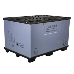 Large plastic pallet box storage coaming box autopack self cleaning litter pallet box automotive packaging