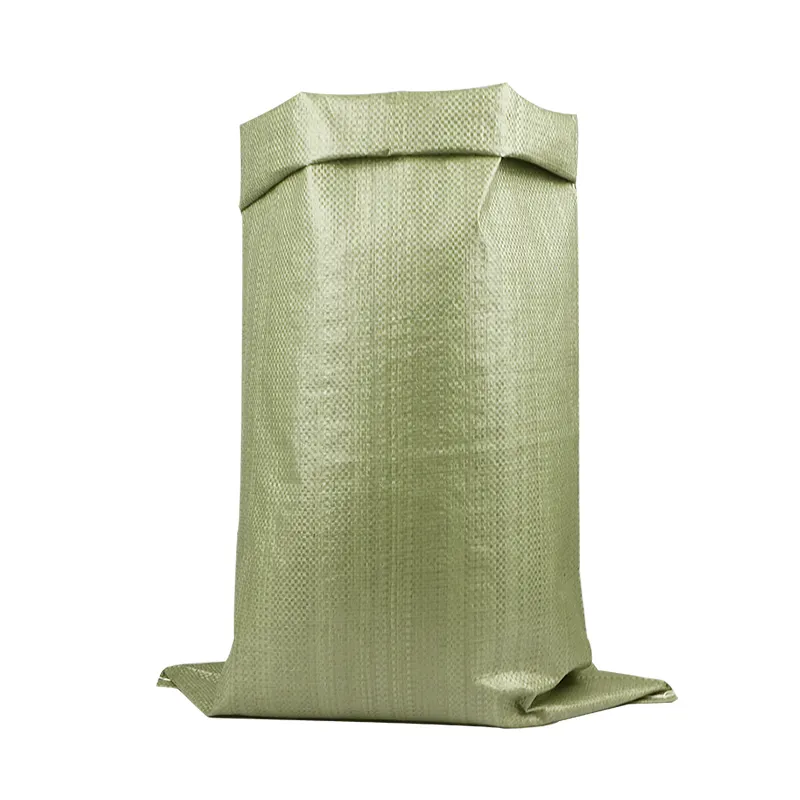 Giá rẻ bán buôn 25kg 50kg PP dệt Polypropylene túi cát Bao xi măng túi màu xanh lá cây rác PP dệt Túi 50kg bao