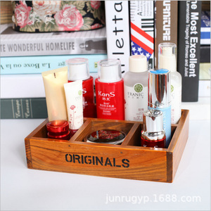 Originals Wooden Storage <b>Box</b> Sky Blue Rectangle Compartment Desk Organizer <b>Makeup</b> Trays - Product Image 3