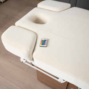 Luxuriöse Moderne Elektrische Kosmetikliege 4 Motoren Klappbar PU Beheizt Spa-Massagetisch Höhenverstellbar für Schlafzimmer Bad Fitnessstudio - Product Image 3