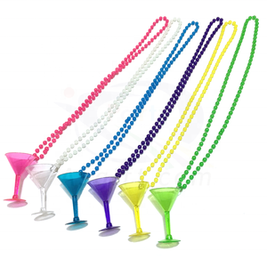 Collares <span class=keywords><strong>de</strong></span> cuentas <span class=keywords><strong>de</strong></span> fiesta <span class=keywords><strong>de</strong></span> 7mm y 33 "que brillan en la <span class=keywords><strong>noche</strong></span> con decoración <span class=keywords><strong>de</strong></span> cuentas <span class=keywords><strong>de</strong></span> Mardi Gras <span class=keywords><strong>de</strong></span> copa <span class=keywords><strong>de</strong></span> champán - Product Image 1