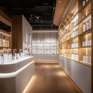 Estante de exhibición de tienda de cosméticos ajustable para tiendas de cuidado de la piel Muebles para tiendas de cuidado de la piel de centro comercial - Product Image 1