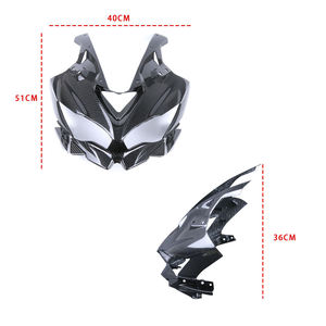 ZHONGHONG 3K Carénage avant en fibre de carbone sèche, cache-phare noir brillant/mat, léger et aérodynamique pour Kawasaki Ninja ZX-25R - Product Image 2